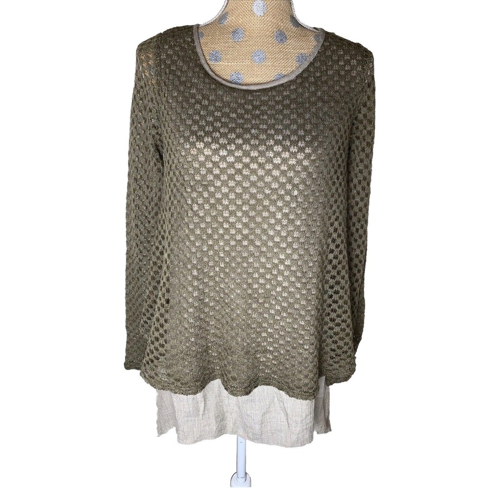 Vintage A’rev Forest Fairy Top Womens Lagenlook Asymmetrical Hippie Grunge Boho